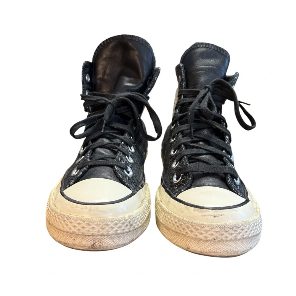 Converse Chuck 70 High Houndstooth Shine Sneakers Women’s Size 8.5 - Picture 4 of 8